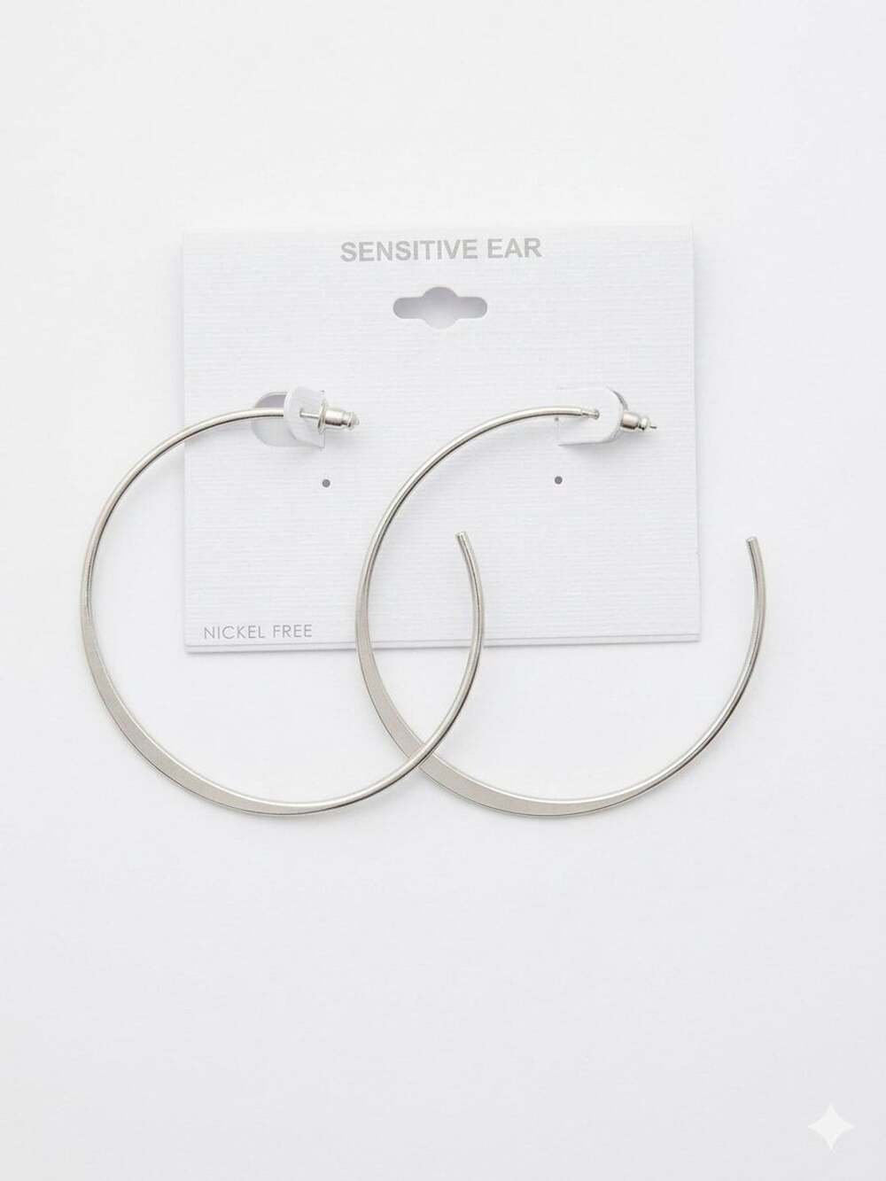 Sensitive Ear Nickel Free Silver Hoop Earrings
